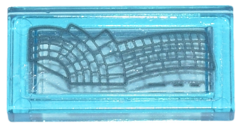 Tile 1 x 2 with Dark Bluish Gray Futuristic Keyboard Pattern (Sticker) - Set 76269