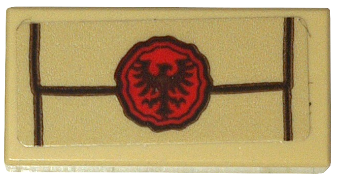 Tile 1 x 2 with Envelope with Red Wax Seal with Falcon Imprint Pattern (Sticker) - Set 10332