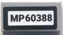 Tile 1 x 2 with 'MP 60388' Pattern (Sticker) - Set 60388