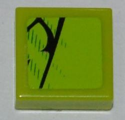 Tile 1 x 1 with Scales Pattern Model Left Side (Sticker) - Set 8231