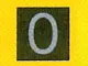 Tile 1 x 1 with Silver Number 0 Pattern