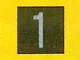 Tile 1 x 1 with Silver Number 1 Pattern