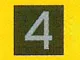 Tile 1 x 1 with Silver Number 4 Pattern