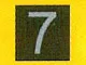 Tile 1 x 1 with Silver Number 7 Pattern