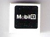 Tile 1 x 1 with 'Mobil 1' with Gray 'o' on Black Background Pattern (Sticker) - Set 75876