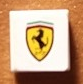Tile 1 x 1 with Ferrari Logo Pattern (Sticker) - Set 8144