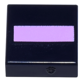 Tile 1 x 1 with Bright Pink Line Pattern
