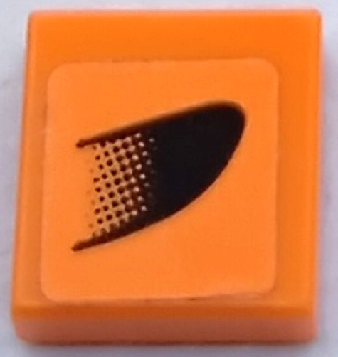 Tile 1 x 1 with Black Air Intake Pattern Model Left Side (Sticker) - Set 75880