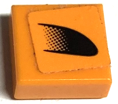 Tile 1 x 1 with Black Air Intake Pattern Model Right Side (Sticker) - Set 75880