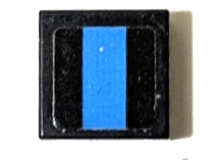 Tile 1 x 1 with Dark Azure Stripe Pattern (Sticker) - Set 42162