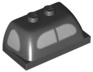 Windscreen 2 x 4 x 1 1/3 with Silver Side Windows and Split Rear Window Pattern