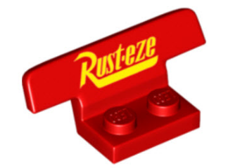 Vehicle, Spoiler 1 x 4 on 1 x 2 Base with 'Rust-eze' Pattern