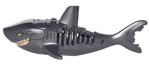 Shark with Bones and Gills with White Eyes, Dark Tan Sinews and Teeth Ghost / Zombie Pattern