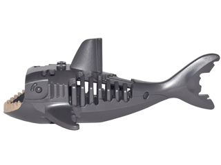 Shark Body with Bones and Gills with Dark Tan Teeth Ghost / Zombie Pattern