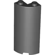 Cylinder Quarter 2 x 2 x 5 with 1 x 1 Cutout