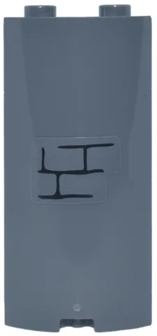 Cylinder Quarter 2 x 2 x 5 with 1 x 1 Cutout with Black Brick Wall Pattern (Sticker) - Set 76467