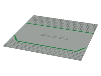 Baseplate, Road 32 x 32 Service Station with Green Lines Pattern
