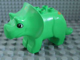 Duplo Dinosaur Triceratops Adult with Brown Spots Pattern