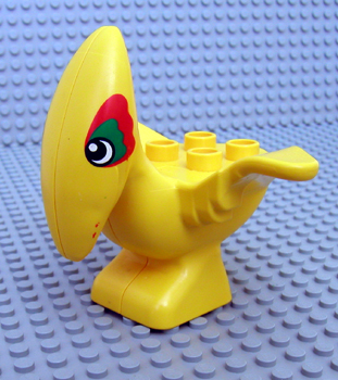 Duplo Dinosaur Pteranodon Adult with Green and Red Around Eyes Pattern