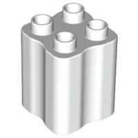 Duplo, Brick 2 x 2 x 2 with Indented Sides (Tree Trunk)