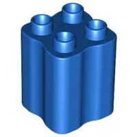 Duplo, Brick 2 x 2 x 2 with Indented Sides (Tree Trunk)