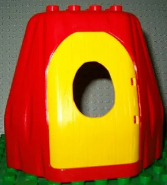 Duplo Rock Cave with Door Opening, with Yellow Door