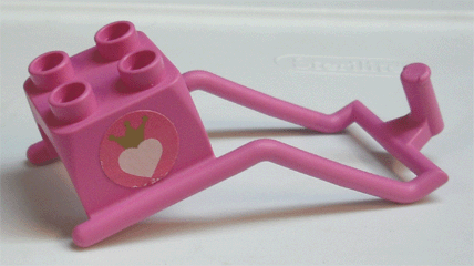 Duplo Animal Accessory Horse Harness with Heart and Crown Pattern on Both Sides (Stickers) - Set 4828