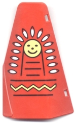 Duplo Door / Window Pane Tepee with Indian Face Pattern