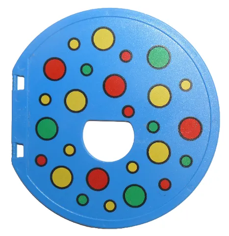 Duplo Ball Tube Exit Door with Green, Red and Yellow Dots Pattern