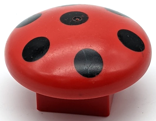 Duplo, Plant Mushroom, 2 x 2 Base with Black Spots Pattern