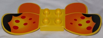 Duplo Butterfly Wings with 2 x 2 Studs and Multicolor Pattern