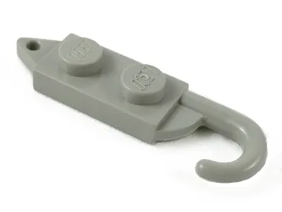 Hook Plate, Modified 1 x 2 with Crane Hook Left