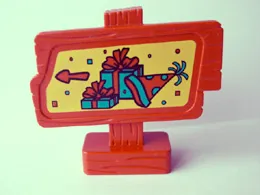 Duplo Road Sign Wood Grain with Party Pattern