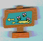 Duplo Road Sign Wood Grain with Three Bees Pattern