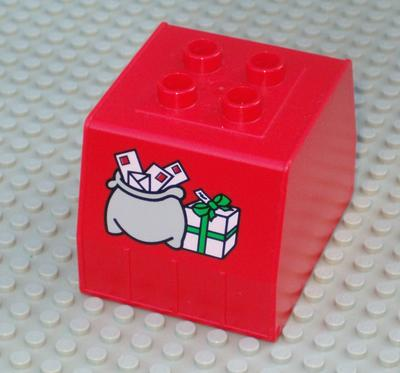 Duplo, Train Freight Container with Mail Bag and Box Pattern