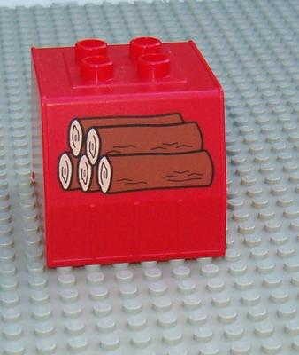 Duplo, Train Freight Container with Timber Pattern