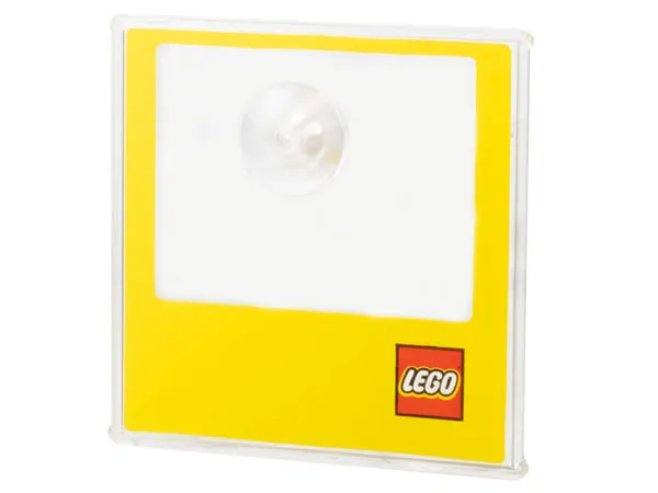 Duplo, Doll Furniture Cabinet Door with Pull Knob with Yellow Border and LEGO Logo Pattern