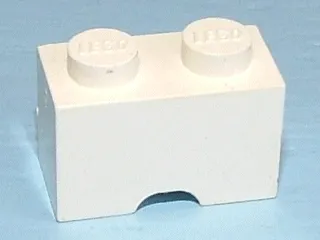 Brick, Modified 1 x 2 with Cable Holding Cutout (Semi Oval)