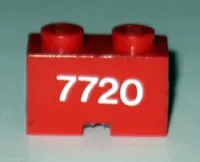 Brick, Modified 1 x 2 with Cable Holding Cutout with 7720 Pattern (Sticker) - Set 7720