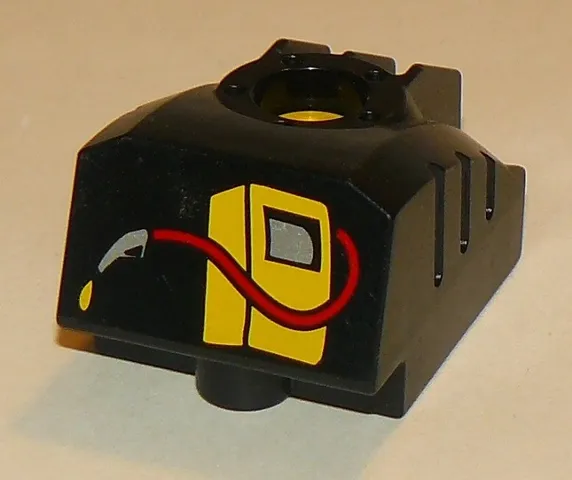 Duplo, Toolo MyBot Engine Program Brick with Yellow Gas / Fuel Pump Pattern