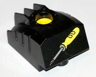 Duplo, Toolo MyBot Engine Program Brick with Yellow Screwdriver Pattern