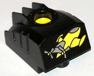 Duplo, Toolo MyBot Engine Program Brick with Yellow Airplane with Propellers Pattern