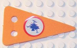 Foam Part for Set 3148 - Scala Flag Triangular with 2 Holes with Cracked Ice Pattern on Both Sides (Stickers) - Set 3148