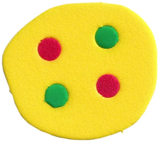 Foam Part for Set 3159 - Scala Pizza with 4 Holes with 2 Red and 2 Bright Green Dots