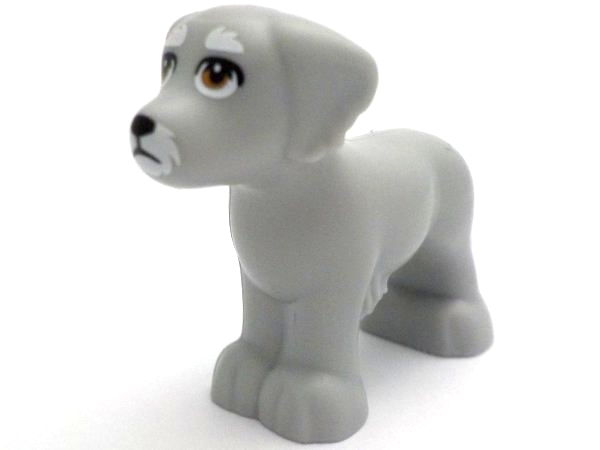 Dog, Friends Style, Shaggy Fur, Ears, and Tail with Black Nose and Eyelids, White Muzzle and Eyebrows and Medium Nougat Eyes Pattern