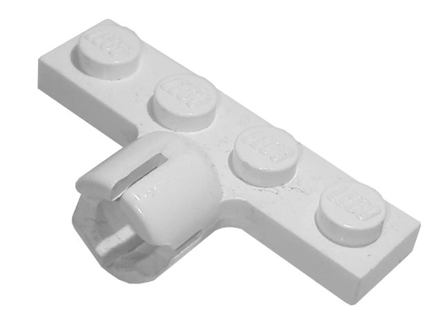 Plate, Modified 1 x 4 with Tow Ball Socket, Long, 4 Slots (8mm Socket Length)