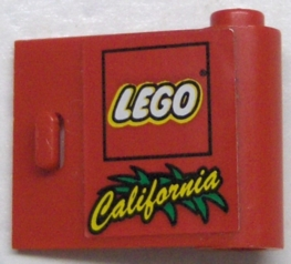 Door 1 x 3 x 2 Right with LEGO Logo and Yellow 'California' Pattern (Sticker) - Set 3442