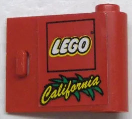 Door 1 x 3 x 2 Right with LEGO Logo and Yellow 'California' Pattern (Sticker) - Set 3442