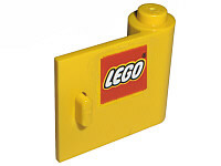 Door 1 x 3 x 2 Right with LEGO Logo without Border Pattern (Sticker) - Set 2148