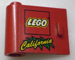Door 1 x 3 x 2 Left with LEGO Logo and Yellow 'California' Pattern (Sticker) - Set 3442